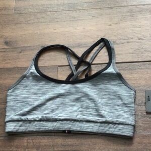 Fourlaps NWT Vitality Sports Bra, Charcoal Space Dye, size XS MSRP$54.